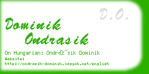 dominik ondrasik business card